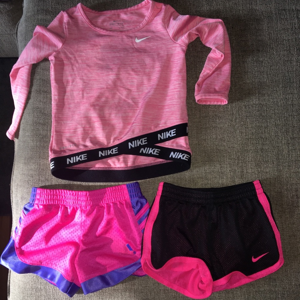 Nike dri fit shirt, Nike & adidas shorts